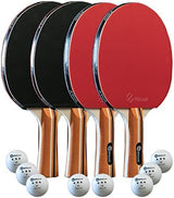 JP WinLook Ping Pong Paddles Sets - Portable Table Tennis Paddle Set with Ping Pong Paddles Professional Case & Ping Pong Balls - Premium Table Tennis Racket Player Set for Indoor & Outdoor Games