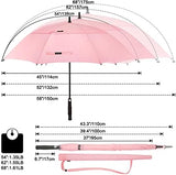 G4Free 47/54/62/68 Inch Automatic Open Golf Umbrella Oversize Extra Large Double Canopy Vented Windproof Waterproof Stick Umbrellas