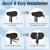 Zacro Bike Seat Cushion - Gel Padded Bike Seat Cover for Men Women Comfort, Extra Soft Exercise Bicycle Seat Compatible with Peloton, Outdoor & Indoor Bike Saddles