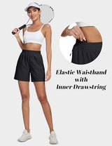 MAGCOMSEN Women's 5" Hiking Cargo Shorts UPF 50+ Quick Dry Lightweight Golf Athletic Casual Summer Shorts with Pockets