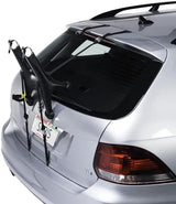 Saris Solo 1-Bike Trunk Rack - Zero Adjustments, Easy Install, 100% Recyclable Plastic Frame and Non-Rusting Material, Compact Solo Trunk Mounted Bicycle Rack