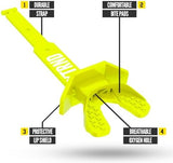 Nxtrnd Two Football Mouth Guard, Football Mouthpiece with Strap, Fits Adult & Youth (Neon Yellow)