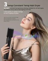 Hair Blow Dryer Brush Set 5 in 1, 1000w Negative Hot Air Styler Set, Compact Hair Dryer,Faster Drying, Shinier Hair,Temperature Portable, Lonic Blow Dryer Grey