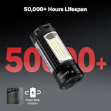 OGERY Rechargeable 10000mAh Camping Light with Stand 6.5 ft Max Height, Cordless Work Light with 3 LED Lamp Heads, 2200 Lumens Camping Essentials Gear Emergency Flashlight with Detachable Tripod