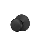 Schlage F40 PLY 622 Plymouth Door Knob, Bed & Bath Privacy Lock, Matte Black