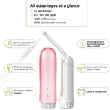Portable Bidet - Mini Foldable Handheld Personal Travel Bidet with 2 Pressure Options Electric Sprayer Toilet for Personal Hygiene Cleaning/Soothing Postpartum Care/Perineal & Hemmoroid Treatment