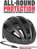 VICTGOAL Bike Helmet with USB Rechargeable Rear Light Detachable Magnetic Goggles Removable Sun Visor Mountain & Road Bicycle Helmets for Men Women Adult Cycling Helmets