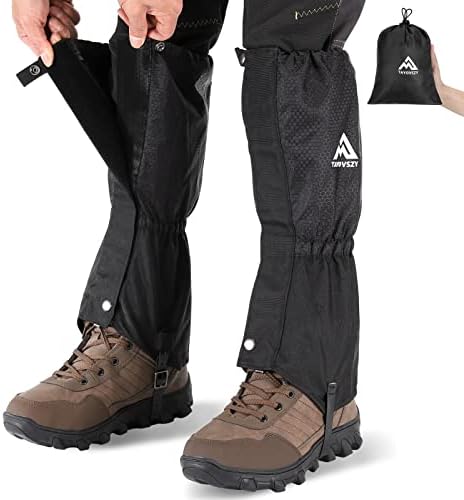 Gaiters for Hiking – Waterproof and Breathable Leg Gaiters for Women and Men Boots, Adjustable Lightweight Shoes Gaiters for Hunting, Hiking, Mountaineering, Snow Gaiters for Hiking Boots
