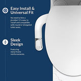 Bio Bidet SlimTwist Simple Toilet White with Dual Nozzle, Fresh Water Spray, Non Bidet Attachment, 1 Pack