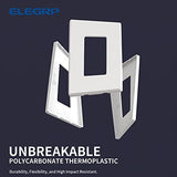 ELEGRP 1-Gang Screwless Decorative Wall Plates, Mid-Size Unbreakable Thermoplastic Faceplate Cover for Decorator Receptacle Outlet Switch, UL Listed (20 Pack, Matte White)