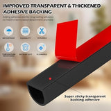 Weather Stripping Door Seal - Self Adhesive Weather Strip Silicone D Shaped Seal Strip for Door Frame/Window Seal (40FT Black 3/8" W × 5/16" T)