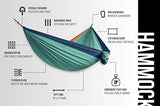 Bear Butt 2 Person Portable Hammock - Backpacking to Camping - Double Hammock for Travel & Outdoor