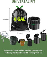 Camping Toilet Bags Poo Gel Set, Portable Toilet Bags with Camping Toilet Gel, Composting Toilet Bags Poo Gel for Portable Toilet Camping Outdoor Hiking Emergency Toilet