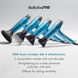 BaBylissPRO Hair Dryer, Nano Titanium Dual Ionic Blow Dryer, Hair Styling Tools & Appliances, BNT9100