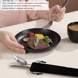 Berglander Camping Mess Kits for 2 Person, Camping Silverware Set Spoons Forks Knives, Camping Essentials Gear, Camping Accessories for Travel, Picnic, Outdoor, Easy to Carry and Clean