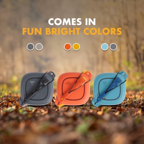 UCO 6-Piece Camping Mess Kit with Bowl, Plate, Camp Cup, and Switch Spork Utensil Set