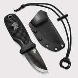 W-MINI 2 - EDC Neck Knife with Sheath and Necklace - Small EDC Fixed Blade Knife Necklace and Belt Clip - Pocket Fixed Blade Knives - Full Tang Neck Knife with Sheath Tactical + Fire Starter