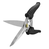stedi 8.2-inch Multipurpose Heavy Duty Scissors, Extended & Reinforced Ultra Sharp Blades with Finely Serrated, High Carbon Stainless Steel Shears for Household Pruning, Office, Gardening, Black