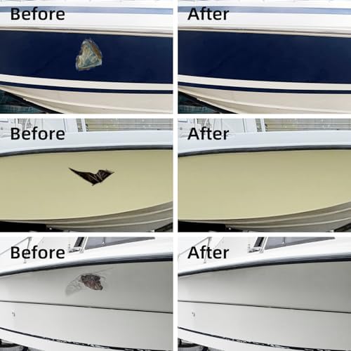 Fiberglass Boat Repair Kit (Color Match), Gel Coat Repair Kit for Boats, Marine Fiberglass Repair Kit for Boats, Epoxy Filler for Boats, Fiberglass Repair Kit Fix Holes Chips Pits Cracks