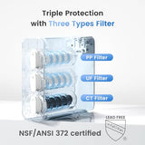 Waterdrop TSU 0.01μm Ultra-Filtration Under Sink Water Filter System, 3-Stage High Capacity, USA Tech, Smart Panel, No Waste Water, 2 Years Lifetime, Matte Black Faucet, Does not Lower TDS