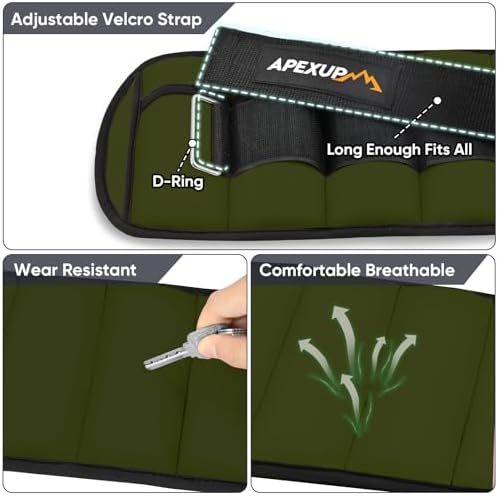 APEXUP 10lbs/Pair Adjustable Ankle Weights for Women and Men, Modularized Leg Weight Straps for Yoga, Walking, Running, Aerobics, Gym