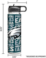 Rico Industries NFL Football Stainless Steel Tumbler with Lid - Great For Coffee, Tea, Water or Cocktails