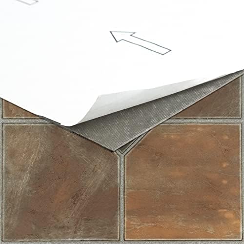 Nexus Self Adhesive 12-Inch Vinyl Floor Tiles, 20 Tiles - 12" x 12", Rustic Slate Pattern - Peel & Stick, DIY Flooring for Kitchen, Dining Room, Bedrooms & Bathrooms by Achim Home Décor