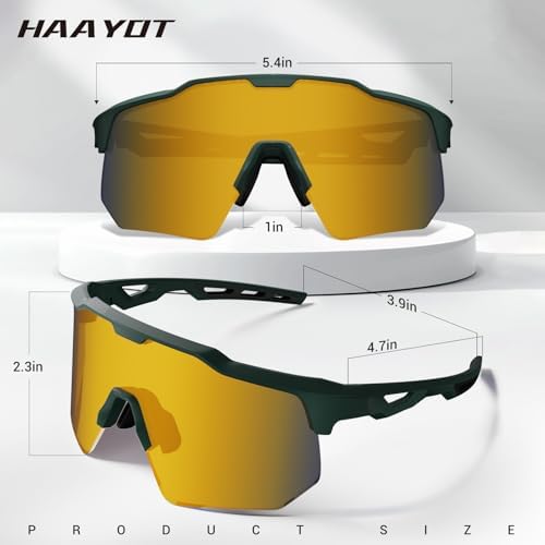 HAAYOT Polarized Sports Sunglasses for Men Women Youth Baseball Cycling Running Softball Biking Glasses 5 Lenses