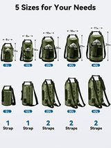 HEETA Dry Bag Waterproof for Women Men, 5L/10L/20L/30L/40L Roll Top Lightweight Dry Storage Bag Backpack with Phone Case for Travel, Swimming, Boating, Kayaking, Camping & Beach, 11 Transparent Colors