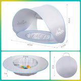 Monobeach Baby Beach Tent Pop Up Portable Shade Pool UPF50+ UV Protection Sun Shelter for Infant with Easy Set Up Canopy (Silver Beach Tent)