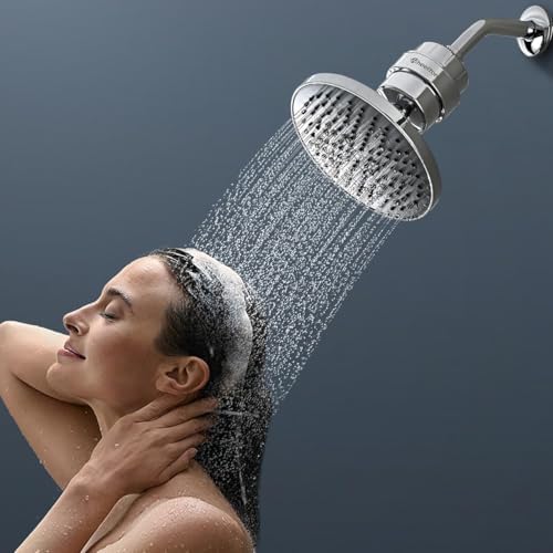 Wheelton Shower Filter - Upgraded Compressed Carbon Shower Head Filter for Hard Water, Remove Chlorine Fluoride, Heavy Metals, Chemicals to Revitalize Dry Itchy Skin Vitamin C Shower Water Filter