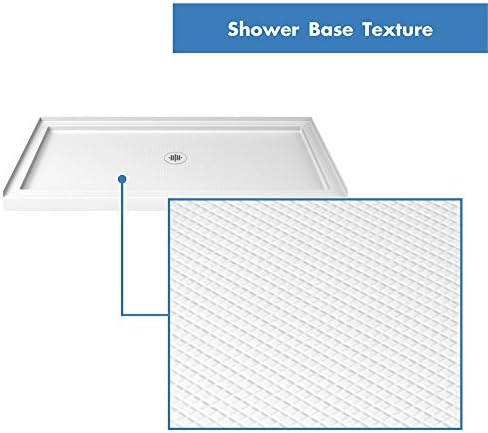 DreamLine SlimLine 32 in. D x 54 in. W x 2 3/4 in. H Center Drain Single Threshold Shower Base in White, DLT-1132540