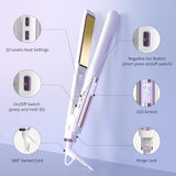 Hair Straightener, Fast Heat Titanium Flat Iron with Negative Ions to Create Sleek Style, 2 in 1 Straightener and Curler Dual Voltage Styling Tool for Professional Salon Straighten/Curl/Wave