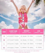 Zeraty Toddler Swim Vest Neoprene Kids Float Jacket Swimming Aid for Children Girls and Boys 20-30-40-50-60-70-80Lbs with Dual Adjustable Safety Straps