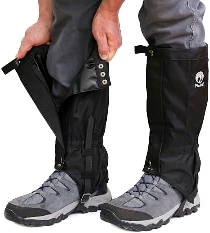 Pike Trail Adjustable Leg Gaiters - Lightweight, Waterproof - Leg Guards for Men & Women - Hiking Essentials Ideal for Hunting, Trekking & Fishing - 1 Pair
