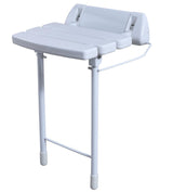 Taps2Traps® Wall Mounted Fold Down Shower Seat With Legs