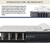 King Koil Luxury Twin Air Mattress with Built in Pump, 20” Double High Twin Size Premium Airbed, Inflatable Blow Up Mattress, Waterproof, 1-Year Warranty