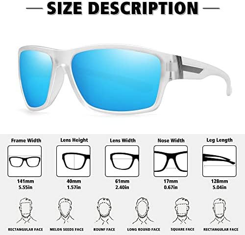 STORYCOAST Polarized Sports Sunglasses for Men Women Unbreakable Frame Cycling Fishing Driving