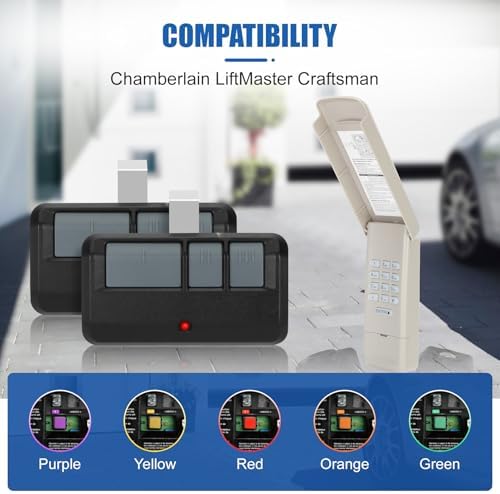 for liftmaster Craftsman Chamberlain Garage Door Opener Keypad Remote Universal, 893MAX 893LM 373LM 971LM 877MAX 877LM G940EV-P2 CMXZDCG440 878MAX