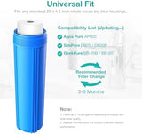 5 Micron 20 Inch Big Whole House Sediment Water Filter, 20" x 4.5" Water Filter Cartridge Replacement for SimPure DB20 Blue Housing, WGB22B, WGB32B, AP802, BB20B, BB20T, 2-Pack