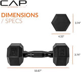 CAP Barbell Coated Dumbbell Weight | Multiple Options Pairs & Sets