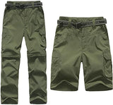 Boy’s Convertible Hiking Pants Lightweight Quick Dry Zip Off Pants for Kids Youth Outdoor UPF 50+ Casual Cargo Trousers