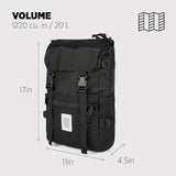 Topo Designs Rover Pack Classic, Black/Black, One Size