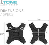 Tone Fitness Weighted Vest | 8lb or 12lb | Multiple Options