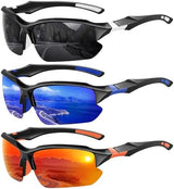 XVXV Polarized Sports Sunglasses for Men - UV Protection Half Frame Sun Glasses for Running Fishing