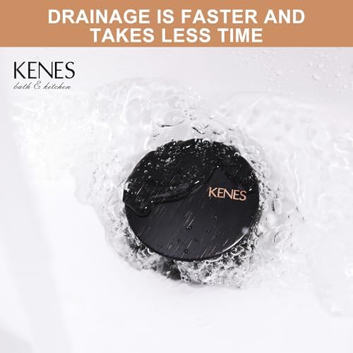 KENES Oil Rubbed Bronze Bathroom Vessel Pop Up Sink Drain, Vanity Faucet Sink Drain Stopper, Sink Drain Assembly Without Overflow Anti Clog Pop Up Drain