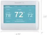 Honeywell Home Smart Color Wi-Fi Programmable Touch Screen Thermostat, Energy Star, Alexa Ready, White - C-Wire Required, Not Compatible with Line Volt Heating, RTH9600WF