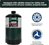 KOMAN BLUEFIRE 1lb Propane Tank Camping Propane Tank Pack of 4 Portable Canister Propane Gas Tank Small Propane Tanks for Camping Stove Outdoor Backpack Mini Burner Heater Cooking Torch Lamp