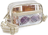 Missnine Clear Bag for Stadium Events Quilted Clear Purse for Women Stadium Approved PVC Crossbody Concert Bag