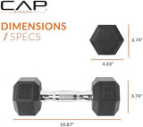 CAP Barbell Coated Hex Dumbbell Weight | Multiple Options